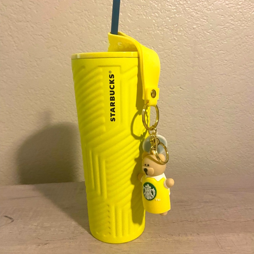 Starbucks cup Yellow with matching keychain included